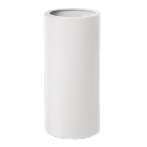 Ceramic Bondi Cylinder Vase White - 20220WH