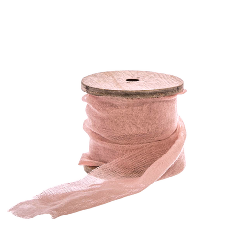 Pink ribbon Faux silk w/spool