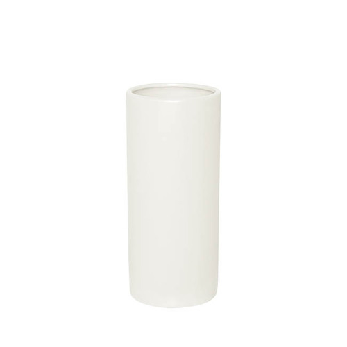 CERAMIC CYLINDER POT SATIN 466134WH