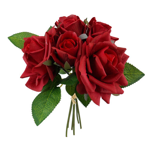 Real Touch Rose Bunch BQ048RED