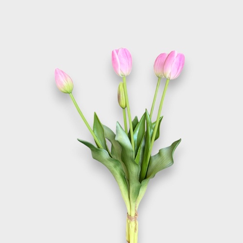 Real Touch Tulip Bunch BQ191L-PNK