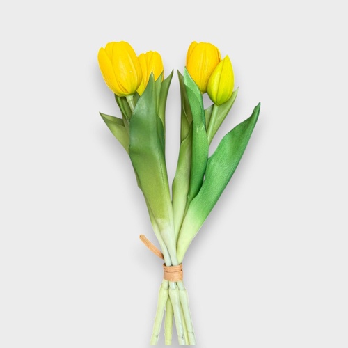 Real Touch Tulip Bunch BQ195YEL