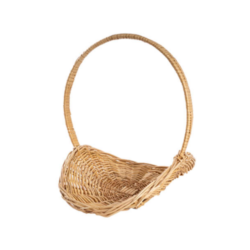 Willow Oval Flat Basket Natural
