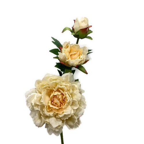 Real Touch Peony Spray FB0005CRM FB0005CRM Silkflora Artificial