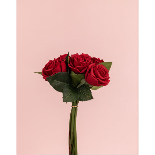 Real Touch Rose Bunch x 6 heads FB0121-RD