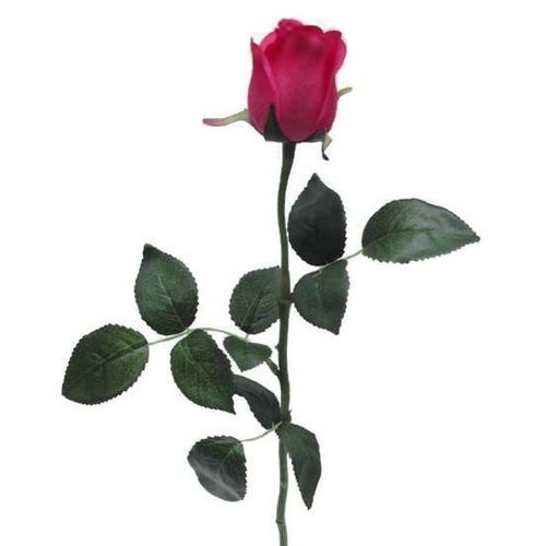 Hot Pink Real Touch Rose Open Bud GL12720