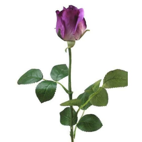 Purple Real Touch Rose Open Bud GL12751