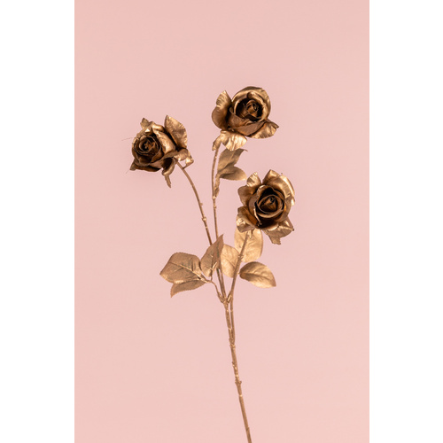 Gold Rose Spray HF1371-GLD