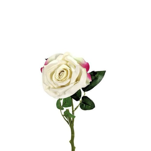 Single Flannel Rose HF4432-WHT