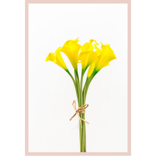 Real Touch Calla Lily Bunch JJ003_YEL