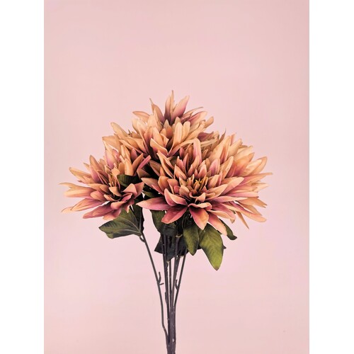 Dahlia Spray 7 heads bunch LB119-BRN
