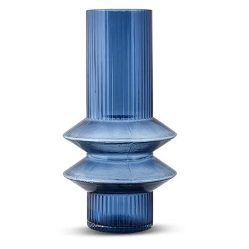 Memphis Vase Ink Blue (L)