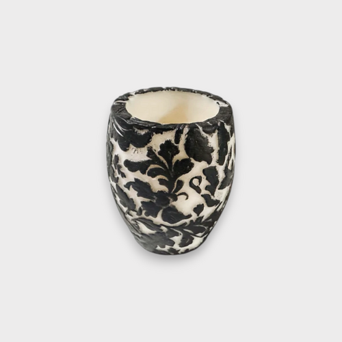 Damask Leaf 4" Hurricane NLC-DL-BW4H