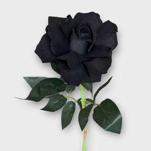 Single Velvet Rose QD0001-BLK