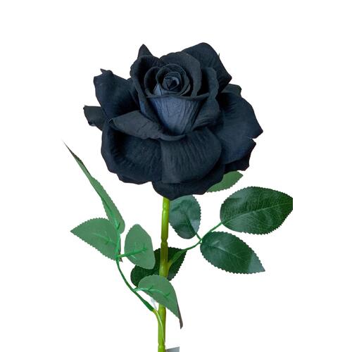 Single Velvet Black Rose