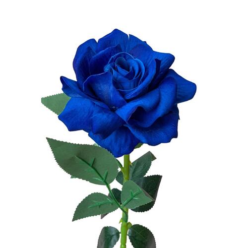 Single Velvet Rose Dark Blue