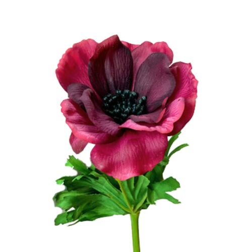 Real touch Anemone Burgundy