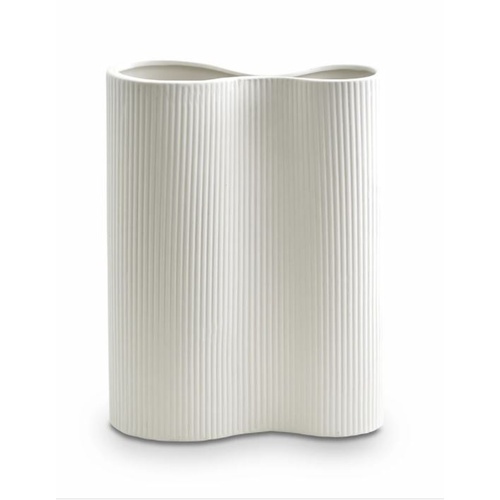 Ribbed Infinity Vase Snow (M)
