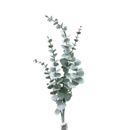 Flocked Eucalyptus Spray S5901