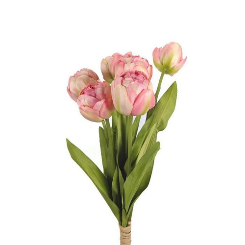 6 head Tulip Bunch SM005-PINK