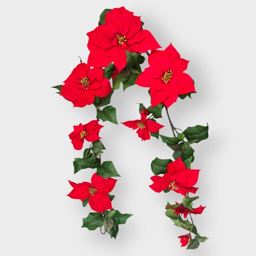 Poinsettia Christmas Garland SX2104RD