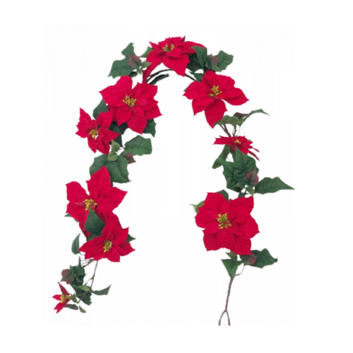 Poinsettia Christmas Garland SX2104RD