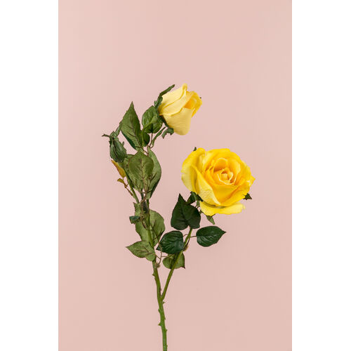 Colombian Rose and Bud Spray T-4001YEL