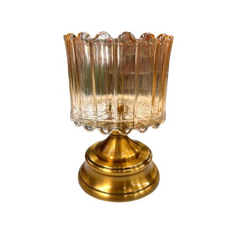 Glass brass Vase Tall VSF001-L