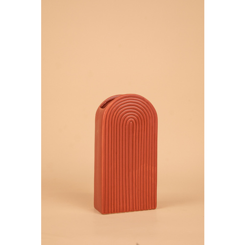 Tall Rainbow Vase Terracotta